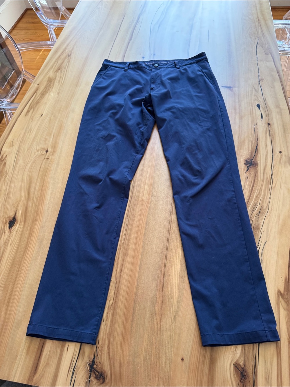 RHONE Navy Blue Men's Slim Straight Chinos